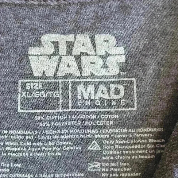 Star Wars Mens XL In A Galaxy Far Away Character Fill Shirt Grey Short Sleeve - Picture 4 of 9